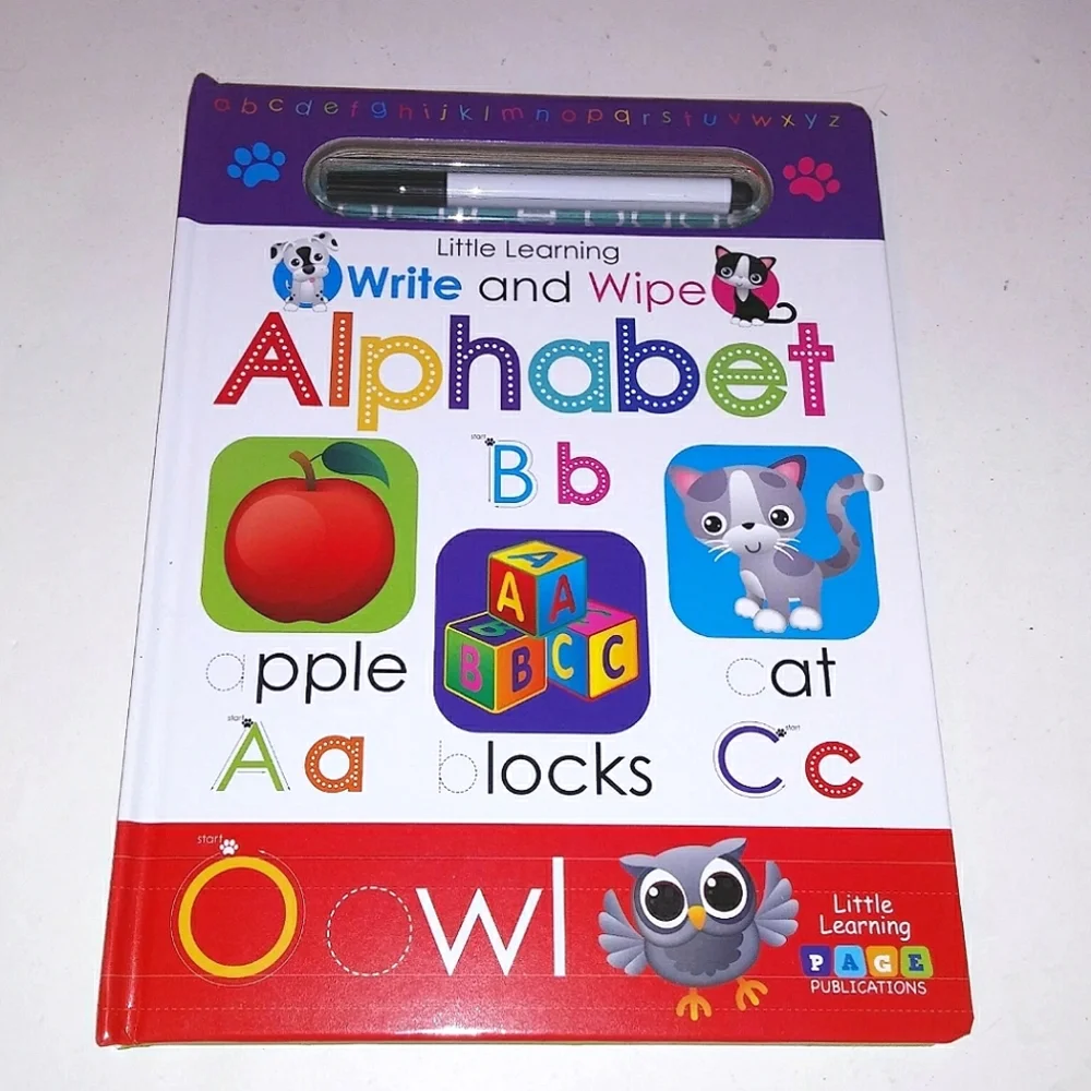 Write & Wipe Little Learning Alphabet Book Educational Toys Kids